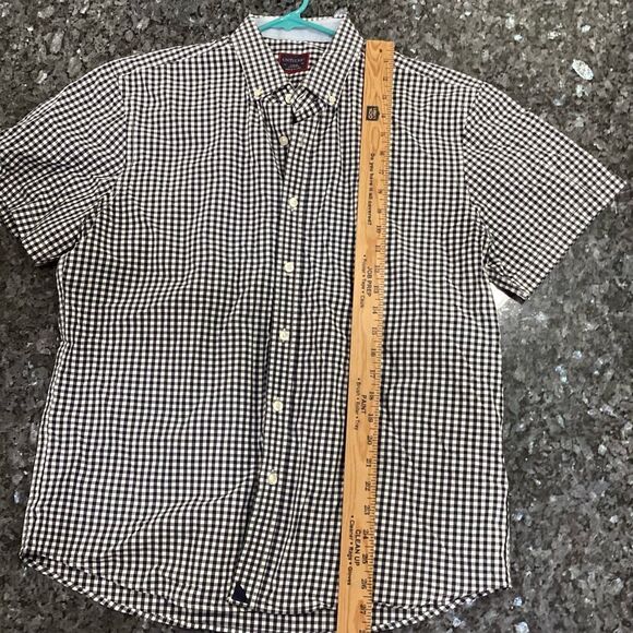 UNTUCKit Men’s Short Sleeve Black and White Gingham Button-Down Shirt Size Large - Picture 4 of 7